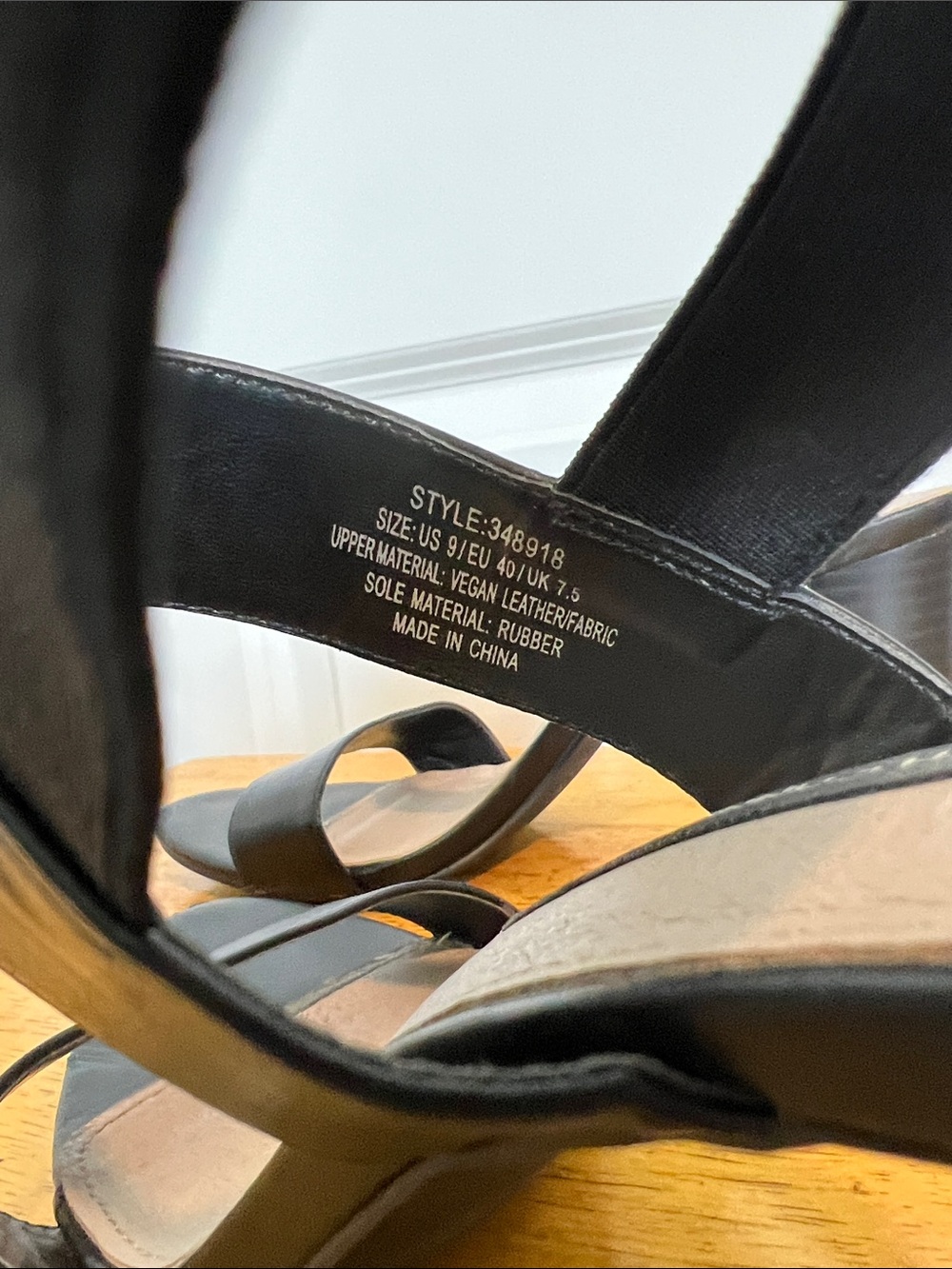 French Connection Black Block Heel Slingback Sandals with Wide Straps - Picture 4 of 5